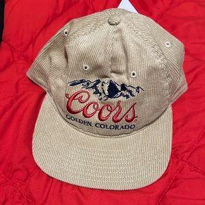 Coors Golden Colorado Tan Corduroy Baseball Cap